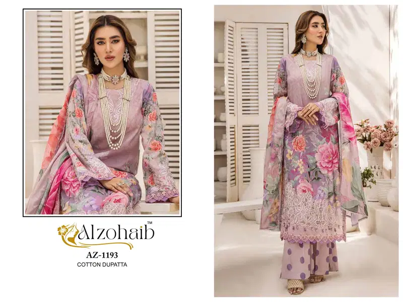  Sakina Cotton by Alzohaib Dupatta Pakistani Salwar Suits Collection